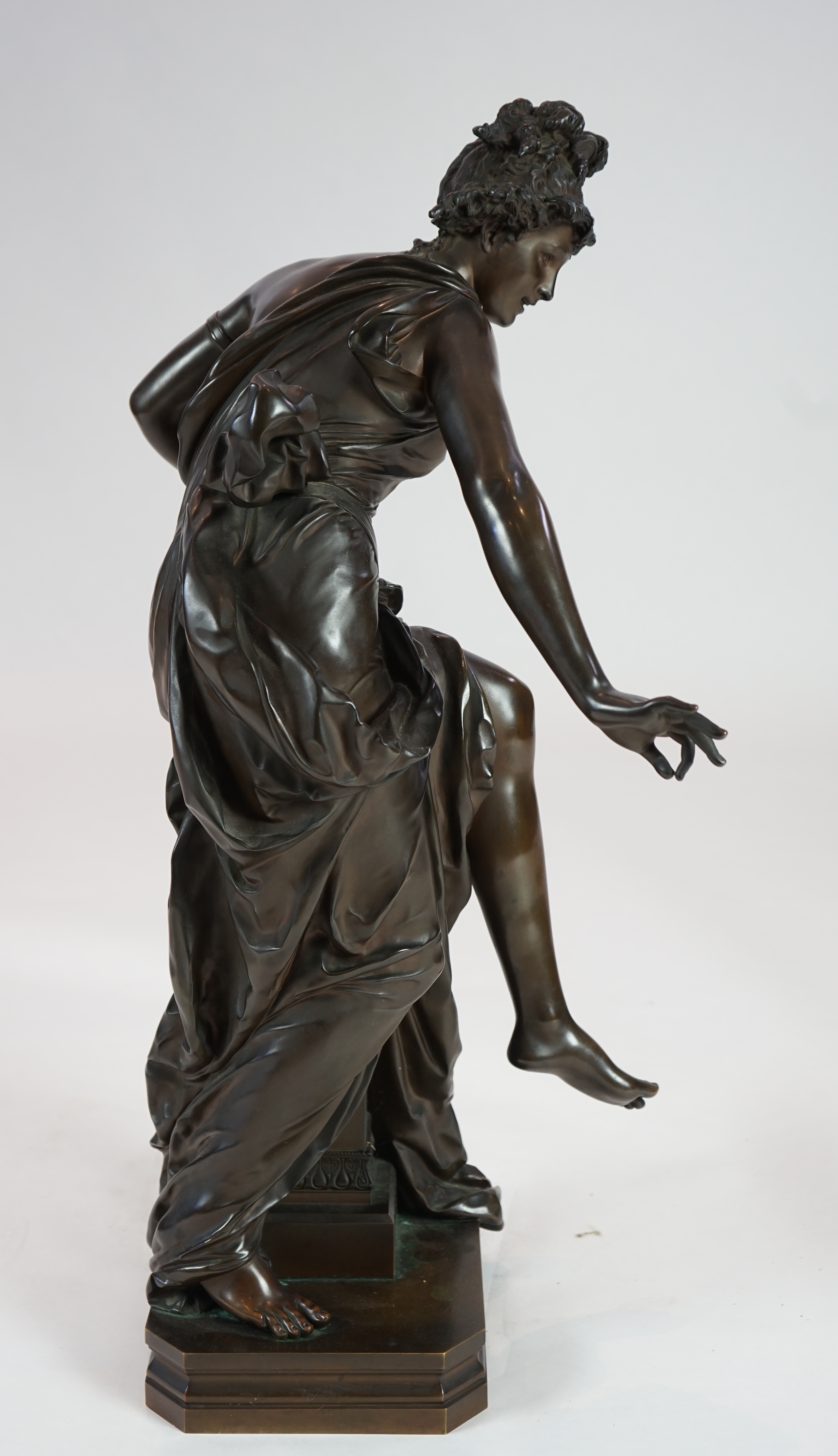 Albert-Ernest Carrier Belleuse (French, 1824-1887). A large bronze figure of 